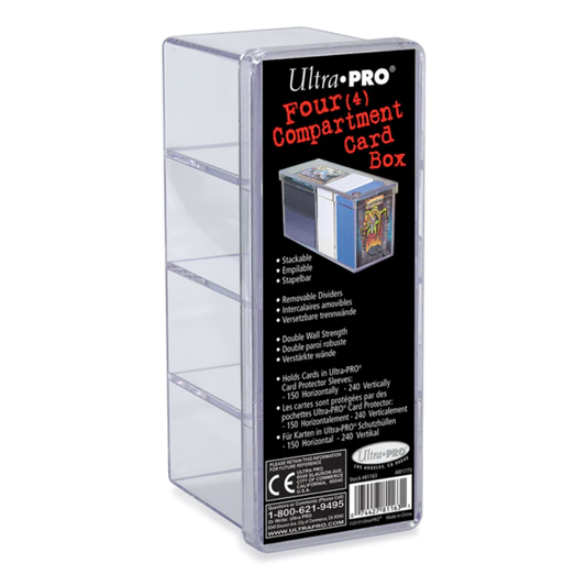 Ultra Pro - 4-Compartment Clear Card Box