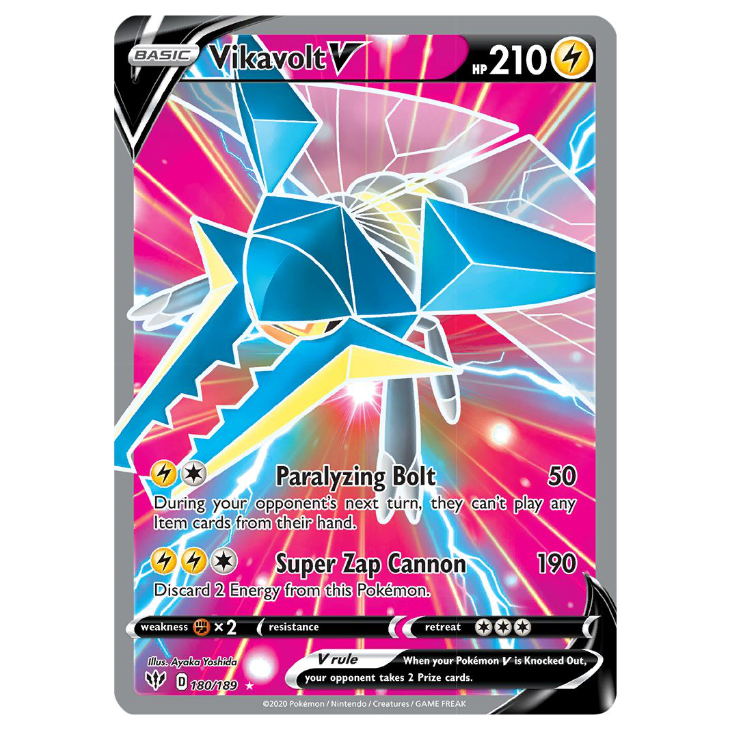 Vikavolt V - Darkness Ablaze - 180/189 - Holo Ultra Rare Full Art