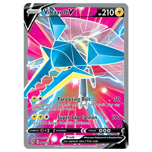 Vikavolt V - Darkness Ablaze - 180/189 - Holo Ultra Rare Full Art