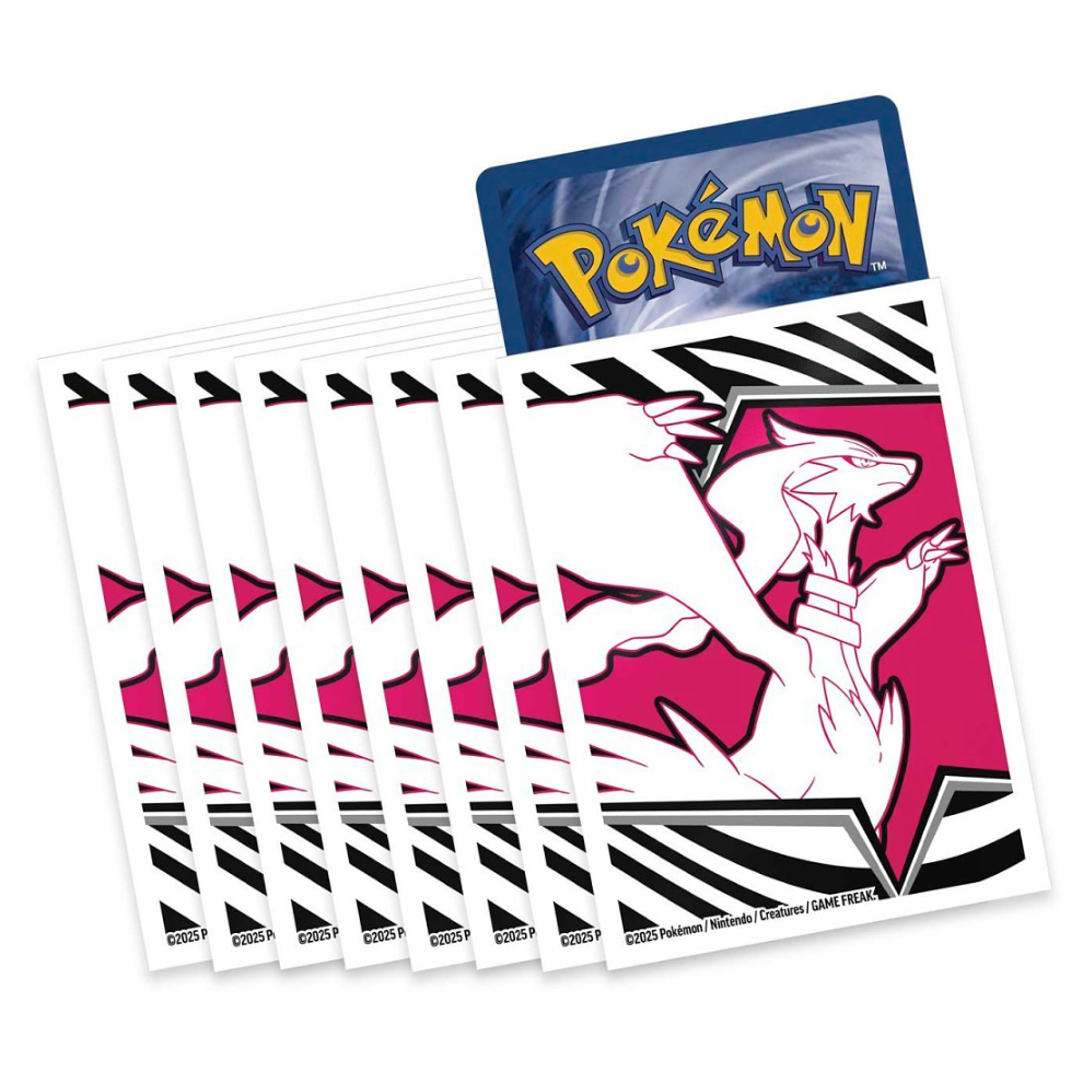 White Flare / Black Bolt Elite Trainer Box SLEEVES 65ct