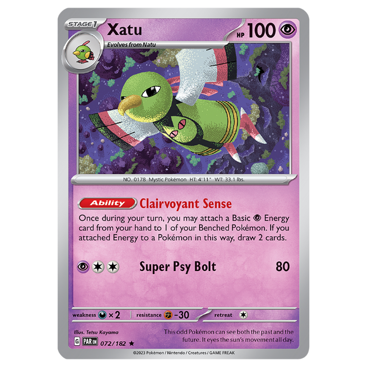Xatu - Paradox Rift - 072/182 - Rare Non-Holo