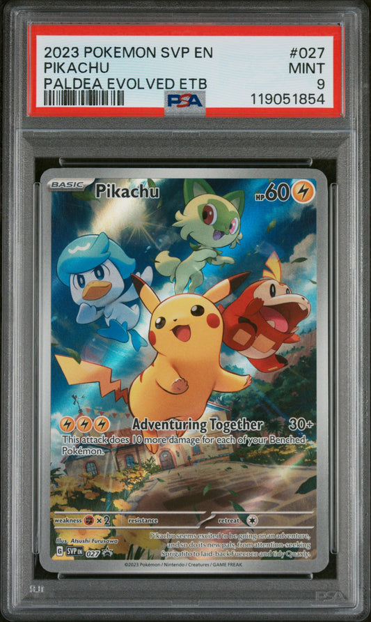 PSA 9 MINT Pikachu - SVP Promo Holo SVP027