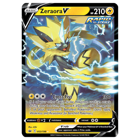 Zeraora V - Chilling Reign - 053/198 - Holo Ultra Rare