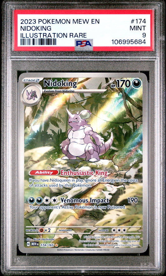 PSA 9 MINT Nidoking - 151 Illustration Rare Holo 174/165