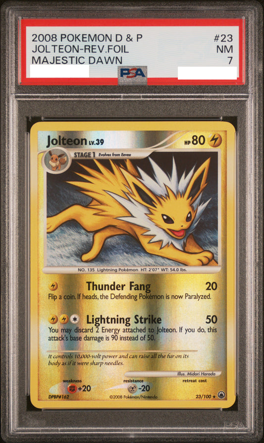 PSA 7 NM Jolteon - Majestic Dawn Reverse Holo Rare 23/100