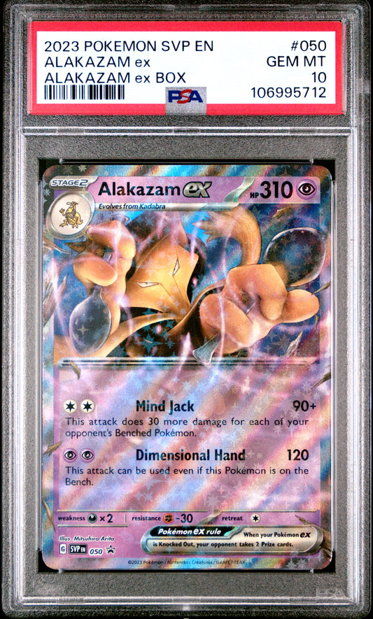 PSA 10 GEM MT Alakazam ex - SVP Promo Holo SVP050