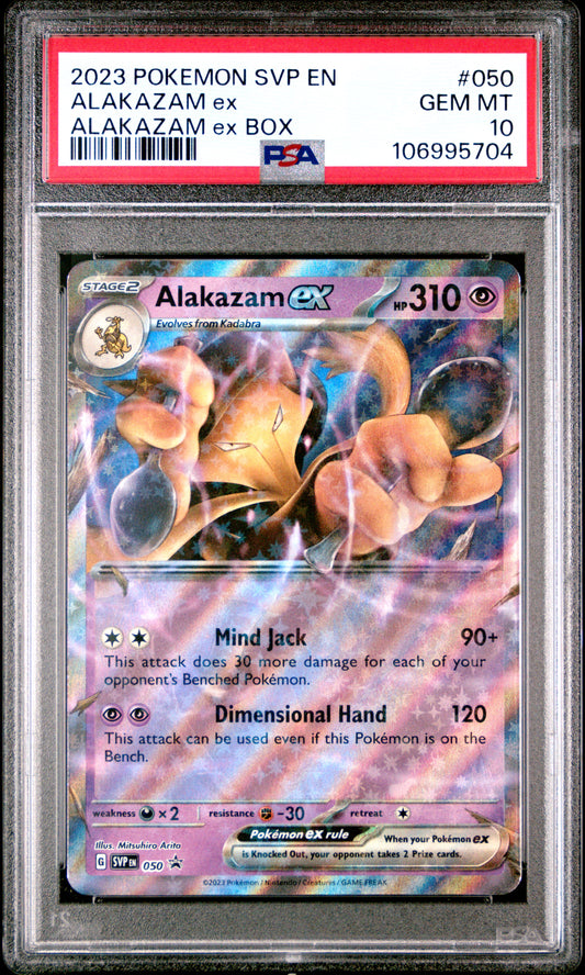 PSA 10 GEM MT Alakazam ex - SVP Promo Holo SVP050
