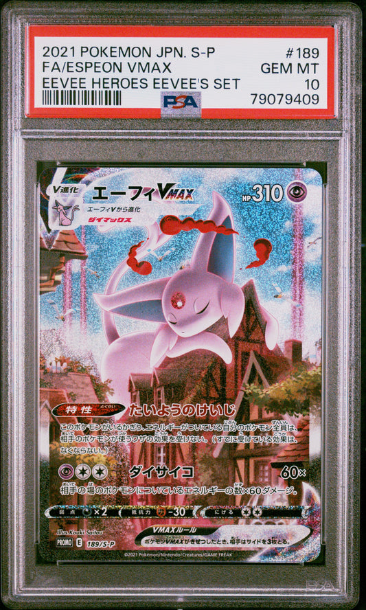 PSA 10 GEM MT Espeon VMAX - Alt. Art Promo 189/S-P