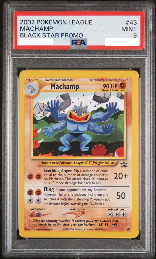 PSA 9 MINT Machamp - WotC Promo Non-Holo 43