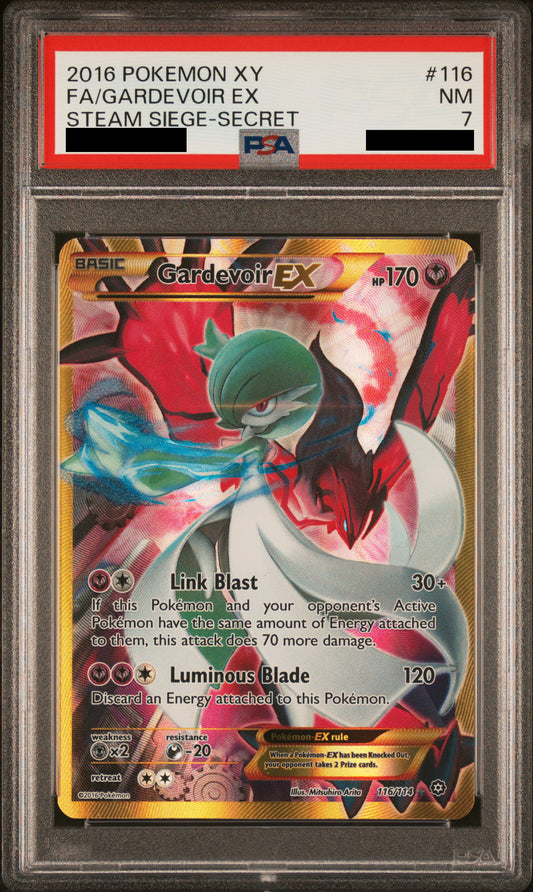 PSA 7 NM Gardevoir EX - Steam Siege Secret Alternate Art 116/114