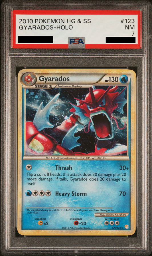 PSA 7 NM Gyarados (Shiny) - HeartGold & SoulSilver Holo 123/123