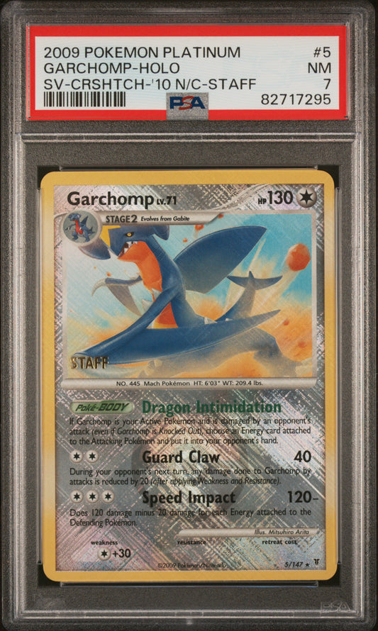 PSA 7 NM Garchomp (Crosshatch) *STAFF STAMPED* - Holo Promo