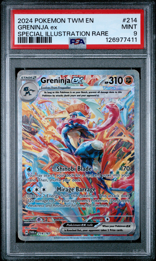 PSA 9 MINT Greninja EX - Twilight Masquerade - SIR 214/167