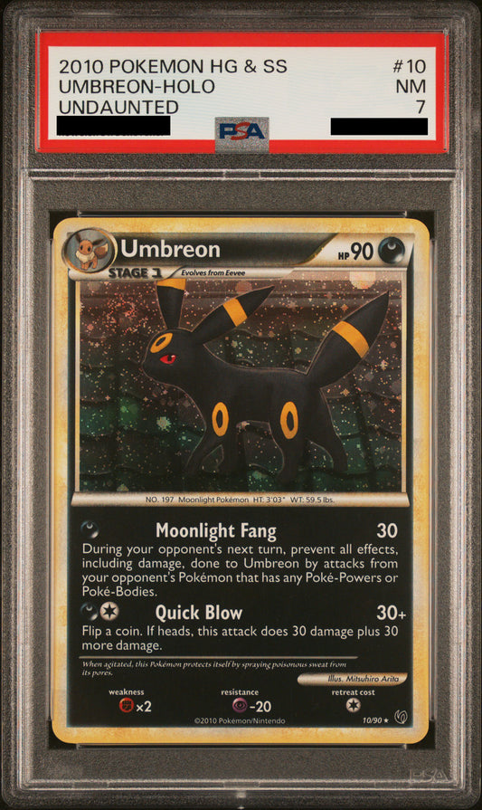 PSA 7 NM Umbreon - Undaunted Cracked Ice Holo 10/90