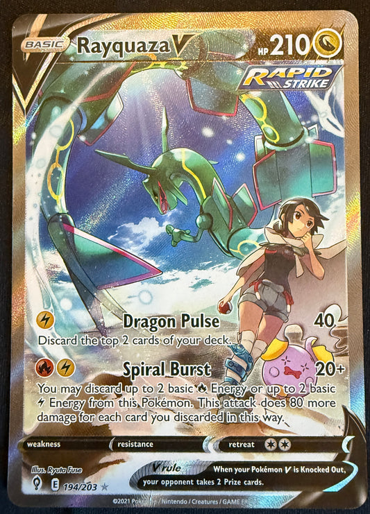 Rayquaza V - Evolving Skies - 194/203 - Holo Alternate Art (Read Description)