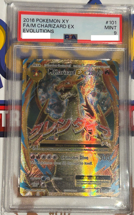 PSA 9 MINT M Charizard EX - Evolutions Full Art Holo 101/108