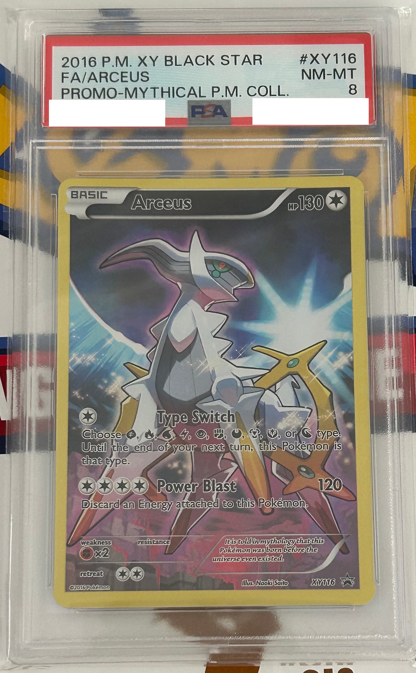 PSA 8 NM-MT Arceus - XY Promo Alternate Art Holo XY116