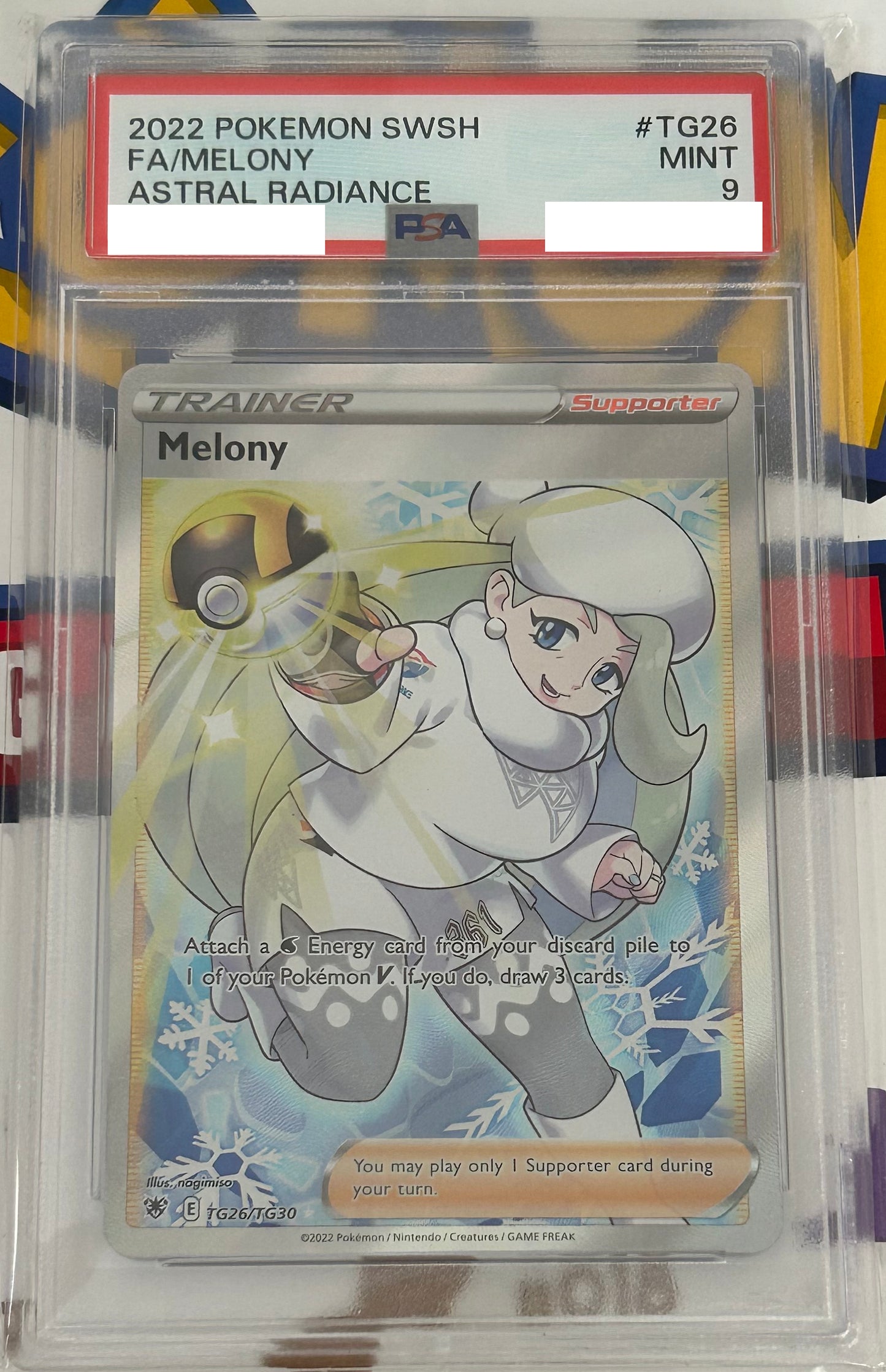 PSA 9 MINT Melony - Astral Radiance Full Art Holo TG26/TG30