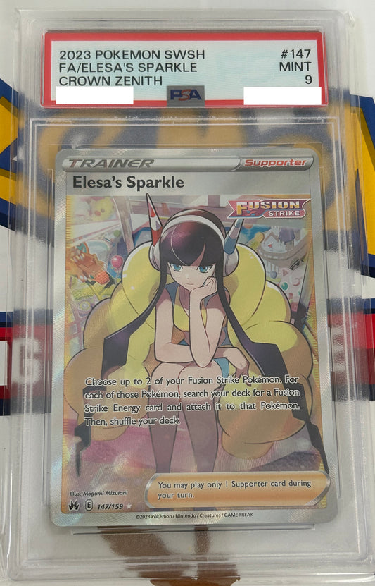 PSA 9 MINT Elesa's Sparkle - Crown Zenith Full Art Holo 147/159