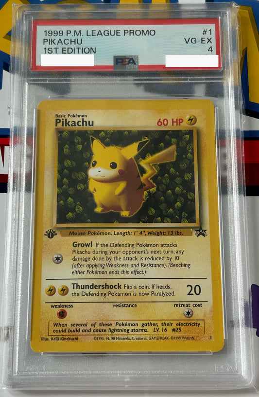 PSA 4 VG-EX Pikachu *1ST EDITION* - WotC Promo Non-Holo #1 *ERROR*