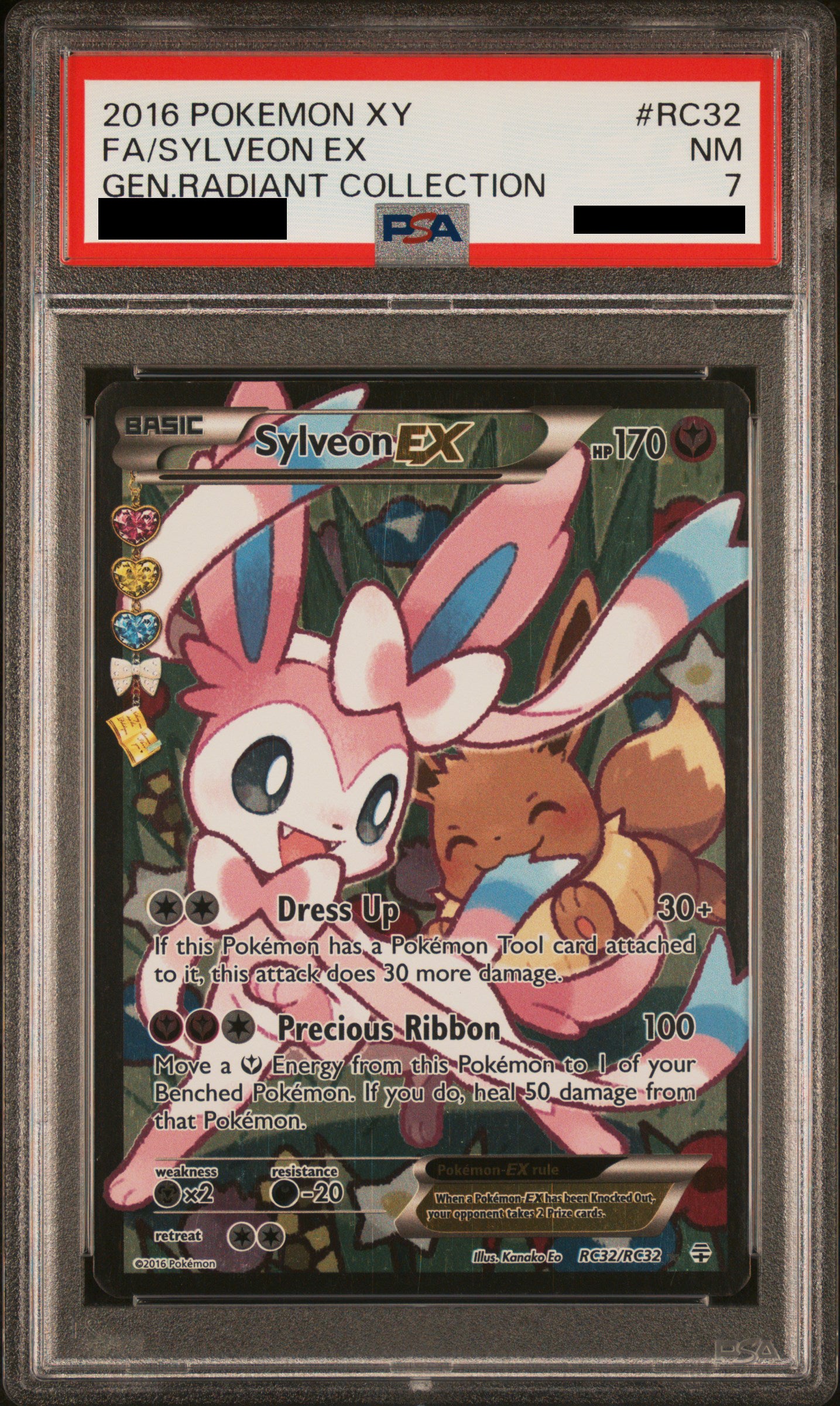 PSA 7 NM Sylveon EX - Generations Radiant Collection Full Art RC32 ...