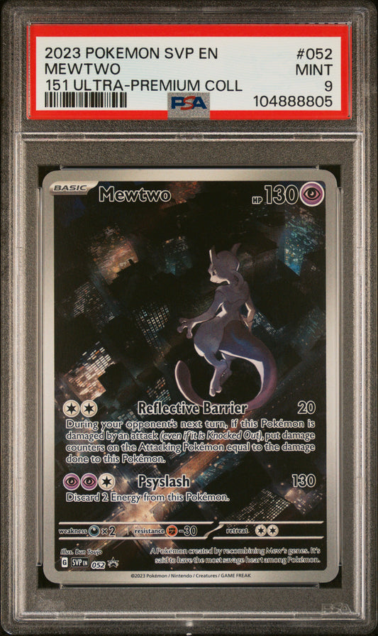 PSA 9 MINT Mewtwo - 151 UPC Alt. Art Promo SVP052