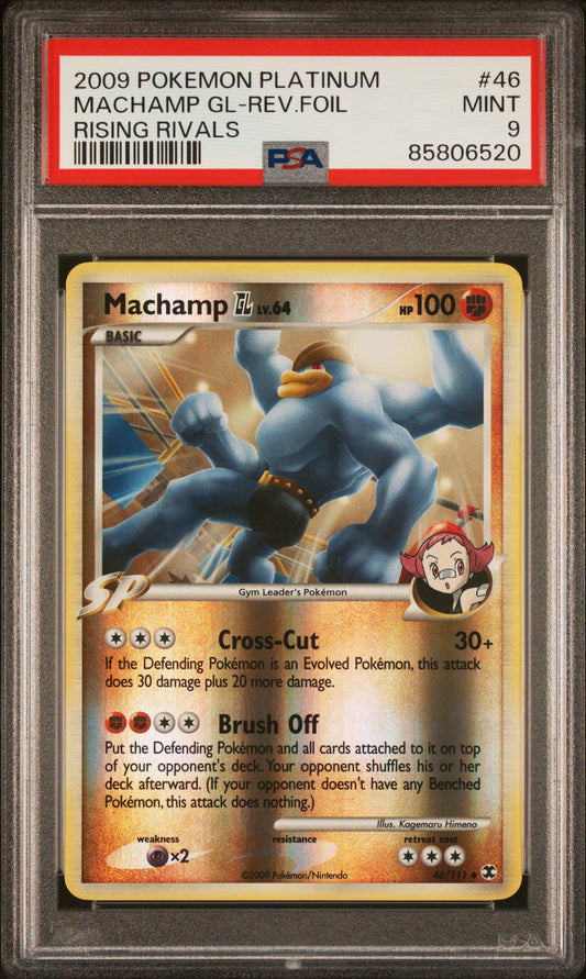 PSA 9 MINT Machamp GL - Rising Rivals Reverse Holo 46/111