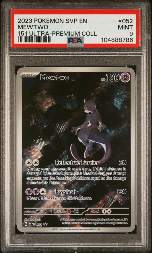 PSA 9 MINT Mewtwo - 151 UPC Alternate Art Promo SVP052