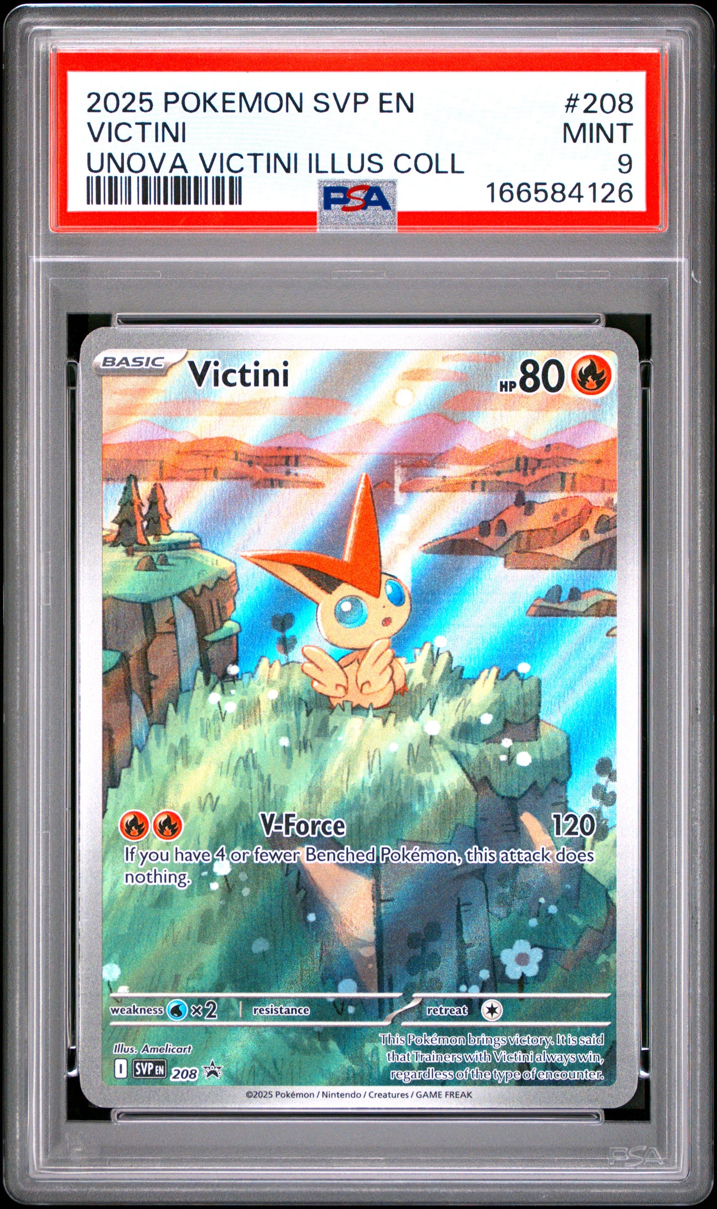 PSA 9 MINT Victini - SVP Promo Unova Victini Illustration Collection SVP208