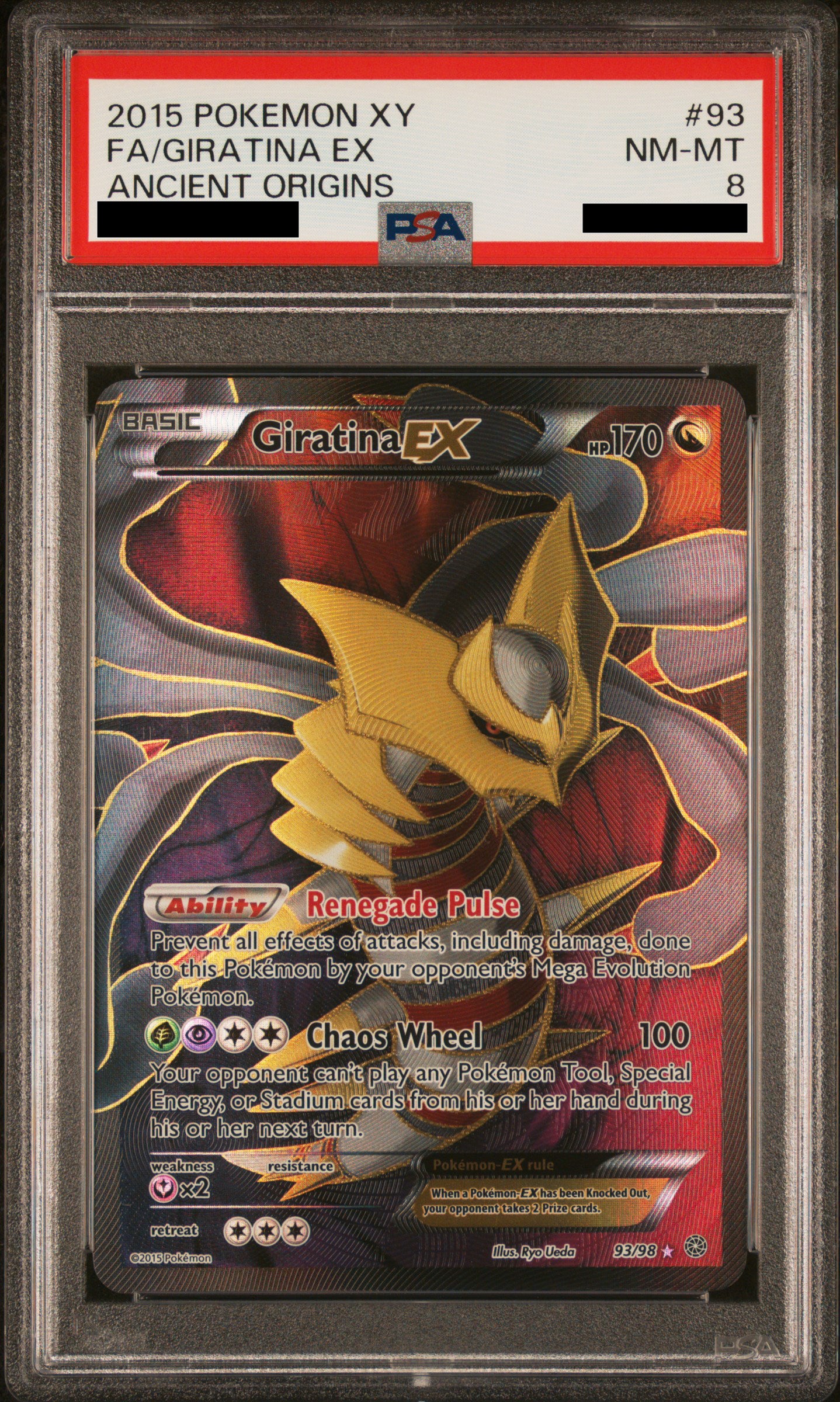 PSA 8 NM-MT Giratina EX - Ancient Origins Full Art 93/98