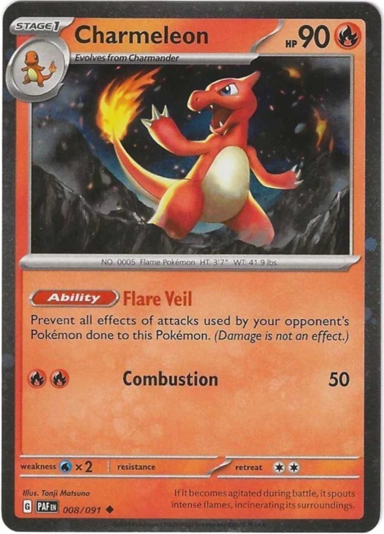 Charmeleon - Paldean Fates - 008/091 - Promo Cosmos Holo
