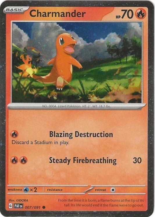 Charmander - Paldean Fates - 007/091 - Promo Cosmos Holo