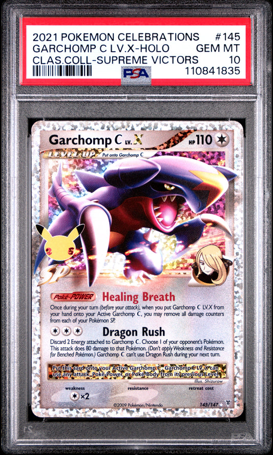 PSA 10 GEM MT Garchomp C LV.X - Celebrations Classic Collection 145/147