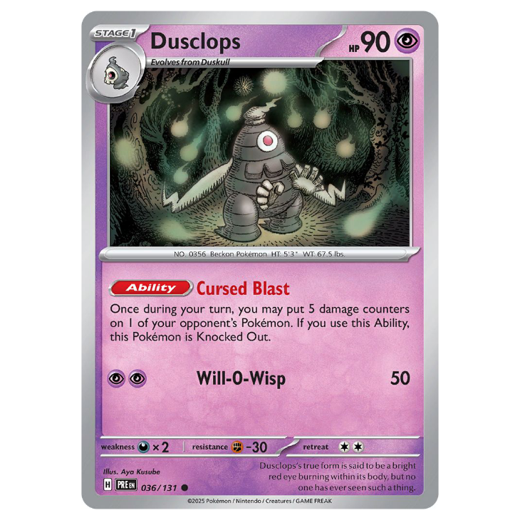 Dusclops - Prismatic Evolutions* - 036/131 - Common