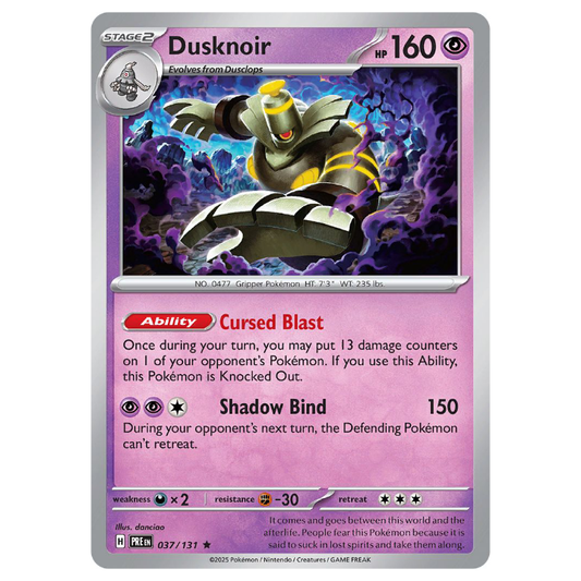 Dusknoir - Prismatic Evolutions* - 037/131 - Holo Rare