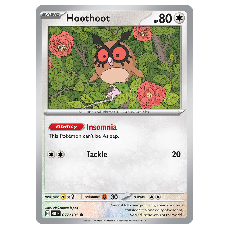 Hoothoot - Prismatic Evolutions - 077/131 - Common