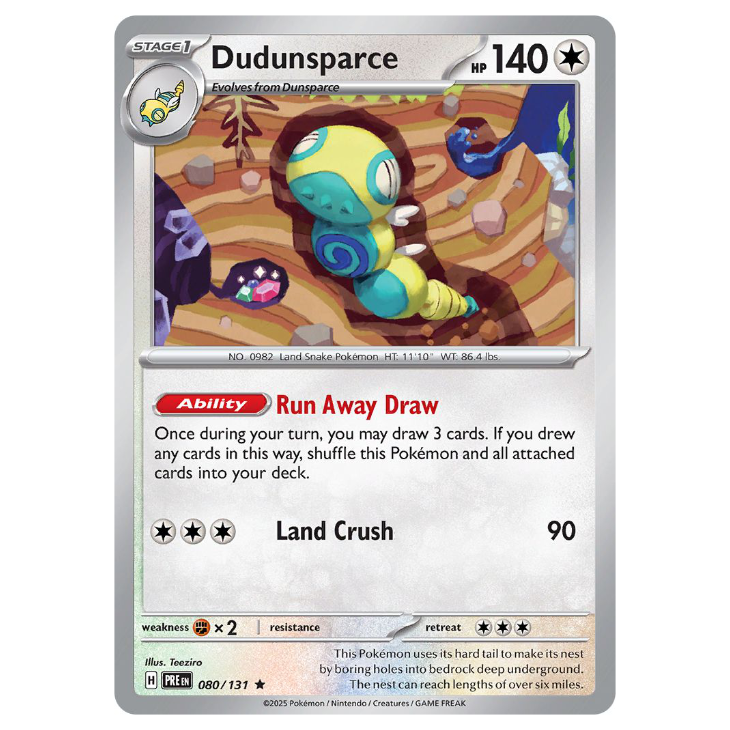 Dudunsparce - Prismatic Evolutions - 080/131 - Holo Rare