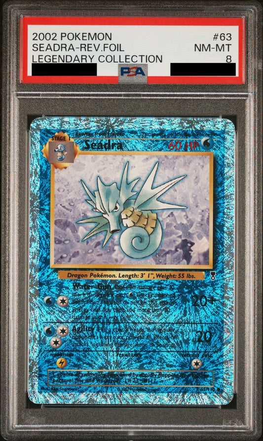 PSA 8 NM-MT Seadra - Legendary Collection Reverse Holo 63/110