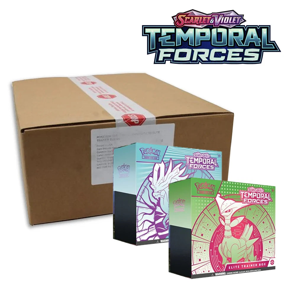 Temporal Forces Elite Trainer Box featuring either Iron Leaves or Walking Wake