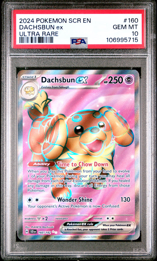PSA 10 GEM MT Dachsbun ex - Stellar Crown Full Art 160/142