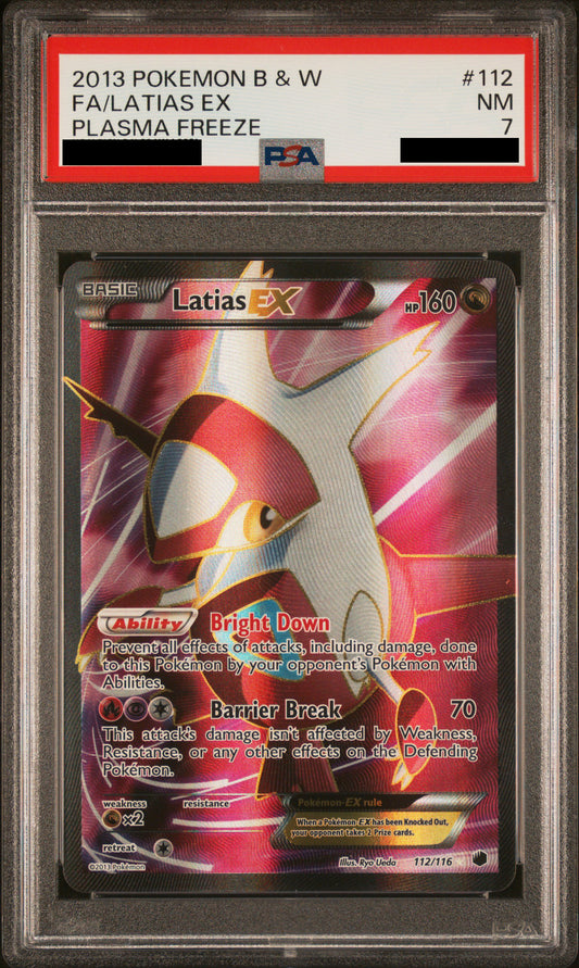 PSA 7 NM Latias EX - Plasma Freeze Full Art 112/116