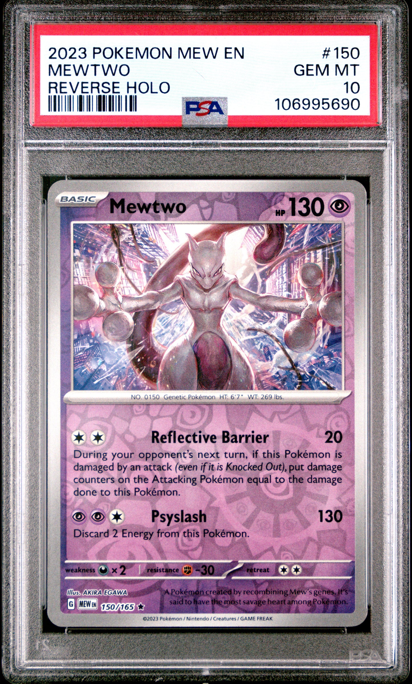 **Sequential Slabs!** PSA 10 151 Mewtwo Holo & Mewtwo Reverse Holo