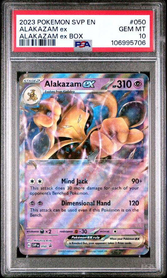 PSA 10 GEM MT Alakazam ex - SVP Promo Holo SVP050