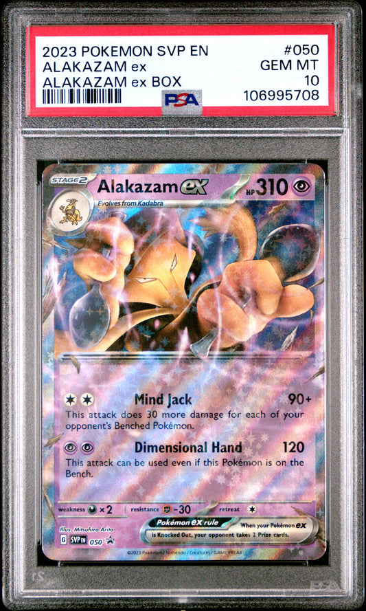 PSA 10 GEM MT Alakazam ex - SVP Promo Holo SVP050