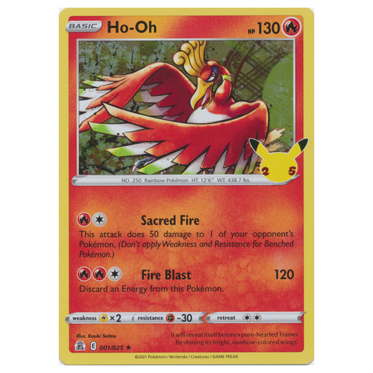 Ho-oh - Celebrations - 001/025 - Holo Rare