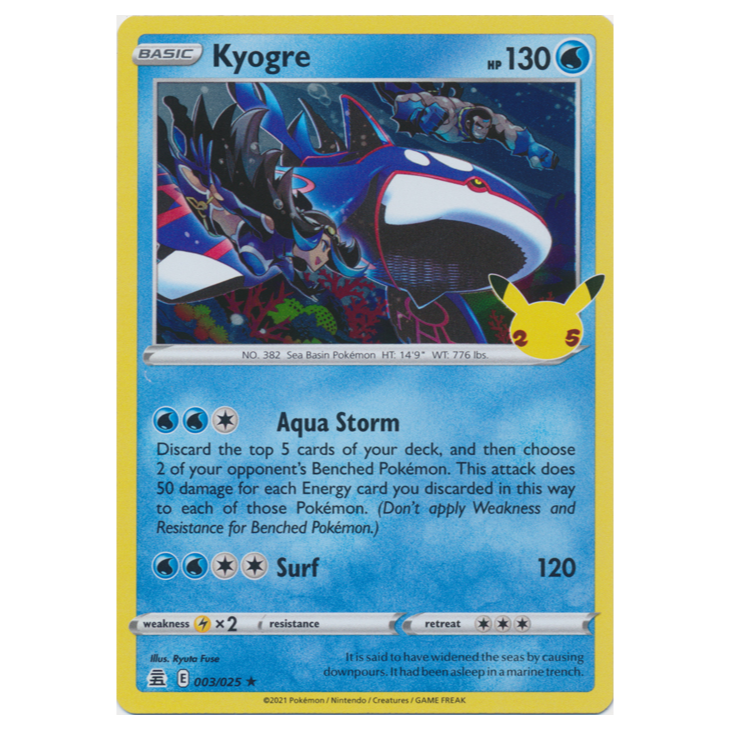 Kyogre - Celebrations - 003/025 - Holo Rare