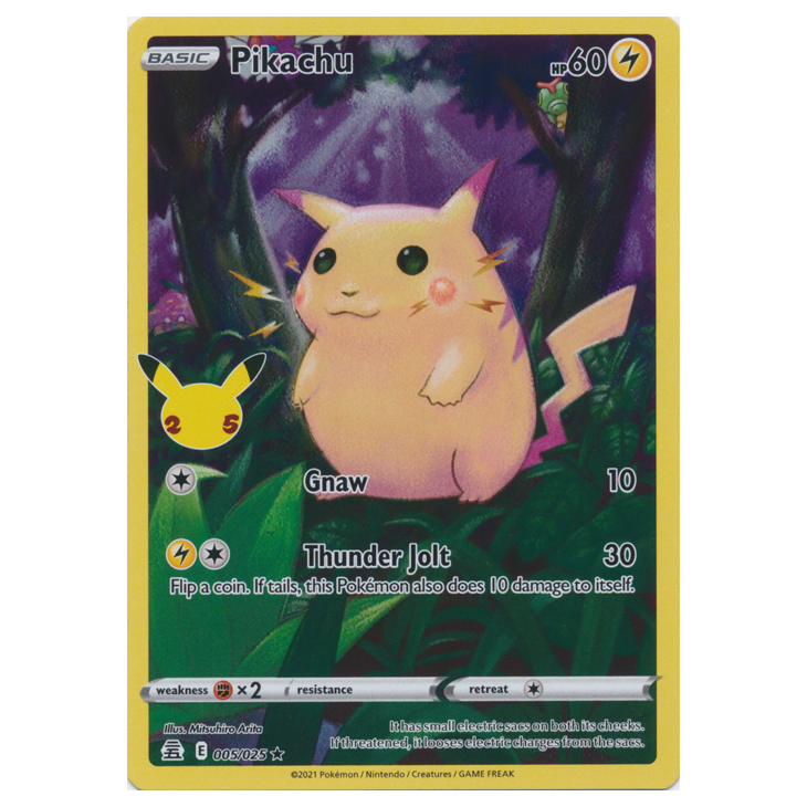 Pikachu - Celebrations - 005/025 - Full Art Holo Rare