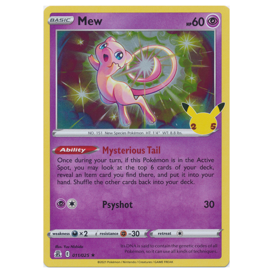 Mew - Celebrations - 011/025 - Holo Rare