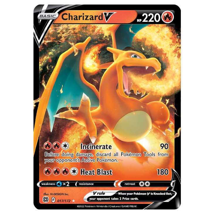 Charizard V - Brilliant Stars - 017/172 - Holo Ultra Rare