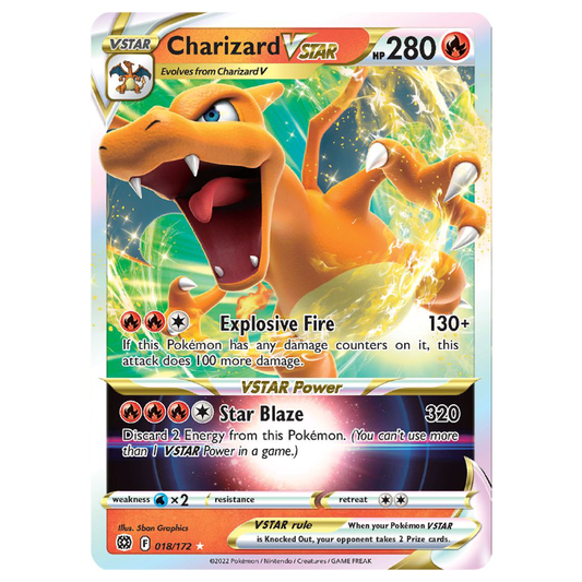 Charizard VSTAR - Brilliant Stars - 018/172 - Holo Ultra Rare VSTAR